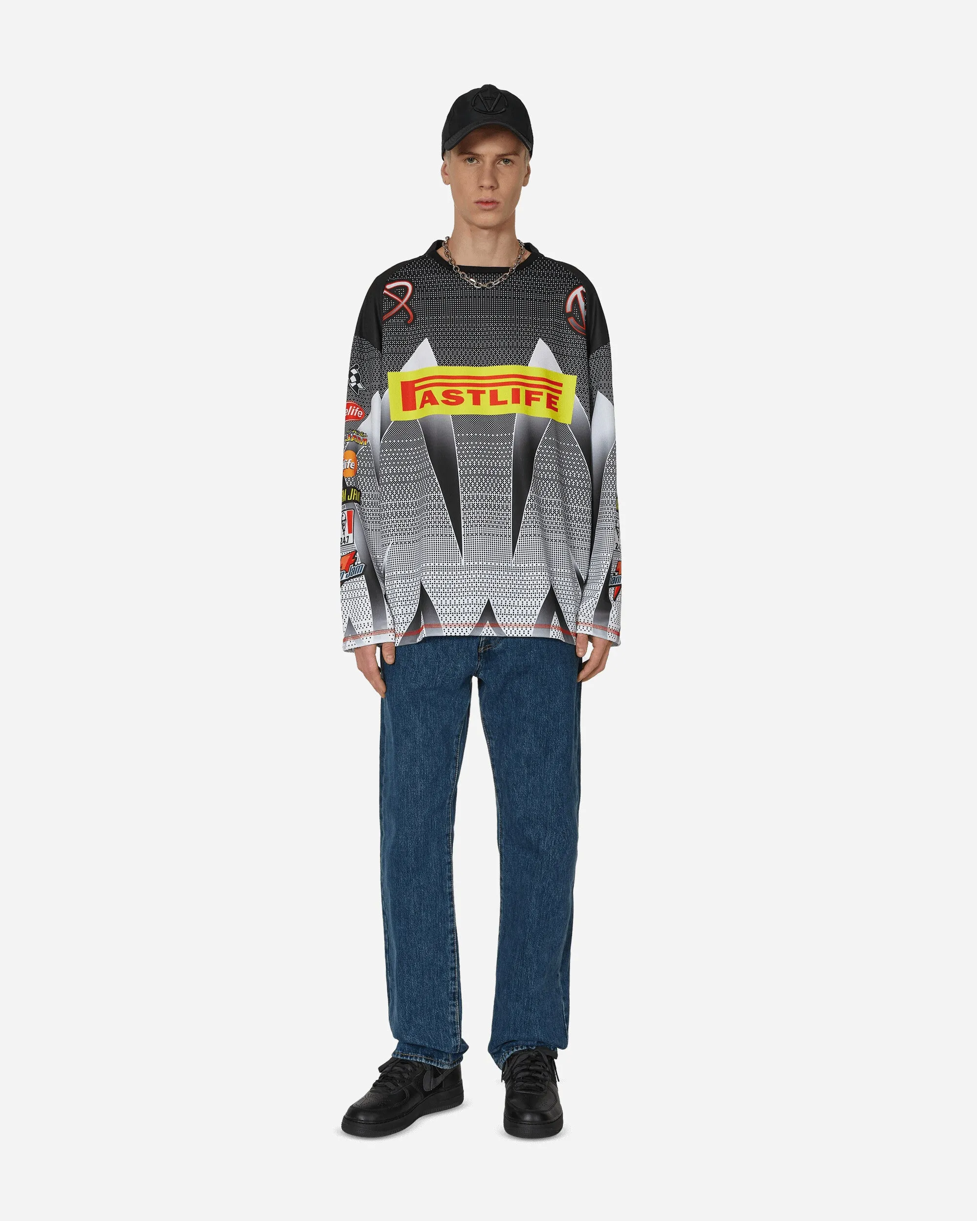 24.7 Fastlife Moto Longsleeve T-Shirt Anthracite / White