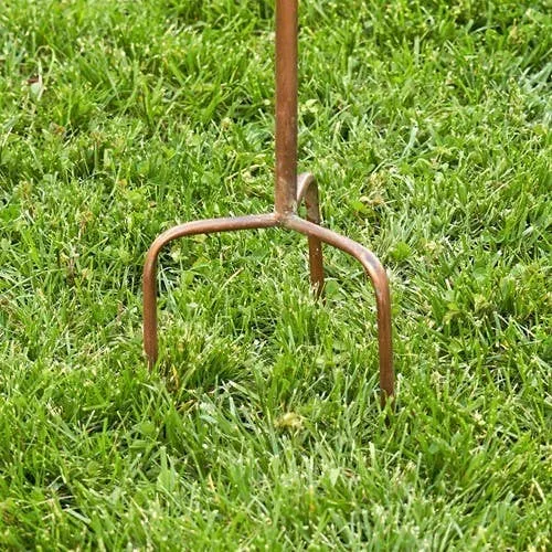 73.75" Tall Four Home Bunglaow Copper Birdhouse Stake