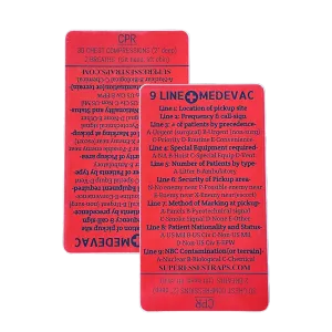 9 Line MedEvac Decal - U.S. Military Truncated Medical Evacuation Reference Sticker & CPR