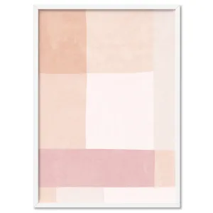 Abstract Blocks | Boho Blush III - Art Print