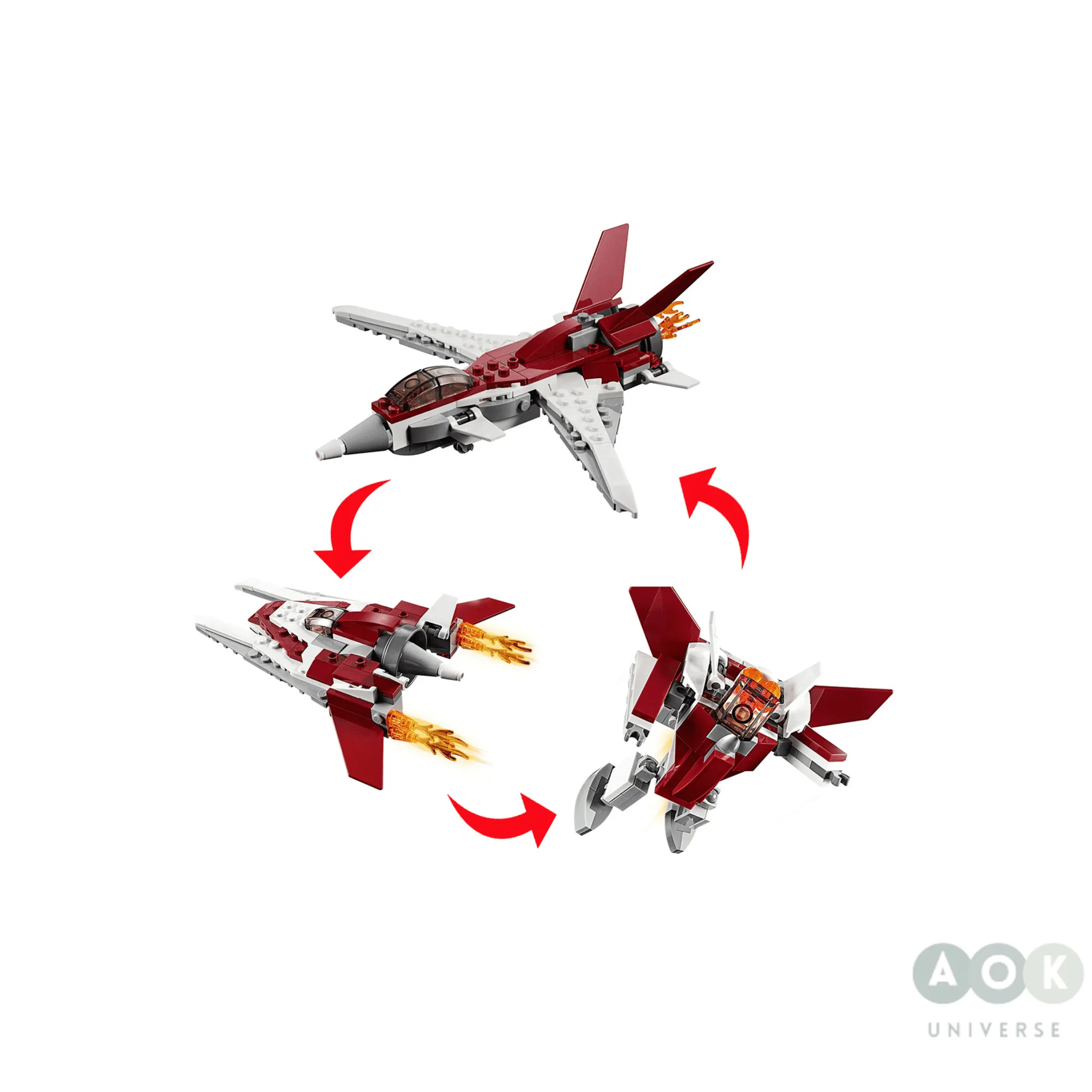 Air Fighter Building Blocks Toy 3-in-1