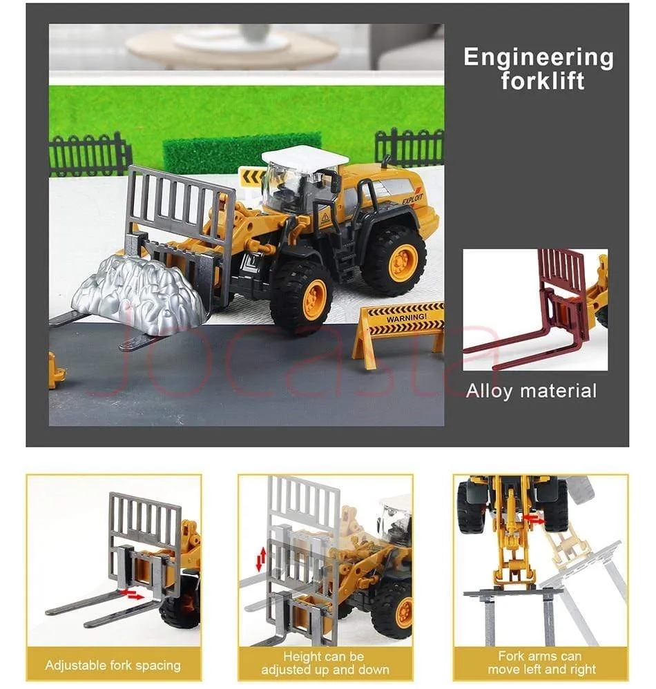 Alloy Engineering Vehicle Dump Truck Excavator Assembly Diecast Model Simulation Construction Cars Toys for Boys Children Gifts