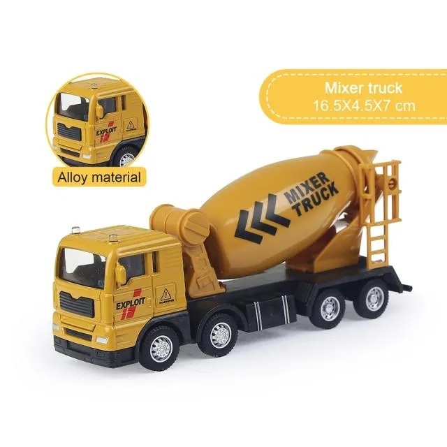 Alloy Engineering Vehicle Dump Truck Excavator Assembly Diecast Model Simulation Construction Cars Toys for Boys Children Gifts