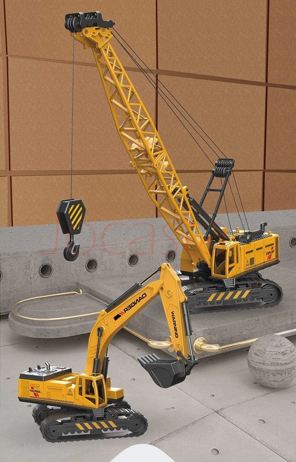 Alloy Engineering Vehicle Dump Truck Excavator Assembly Diecast Model Simulation Construction Cars Toys for Boys Children Gifts