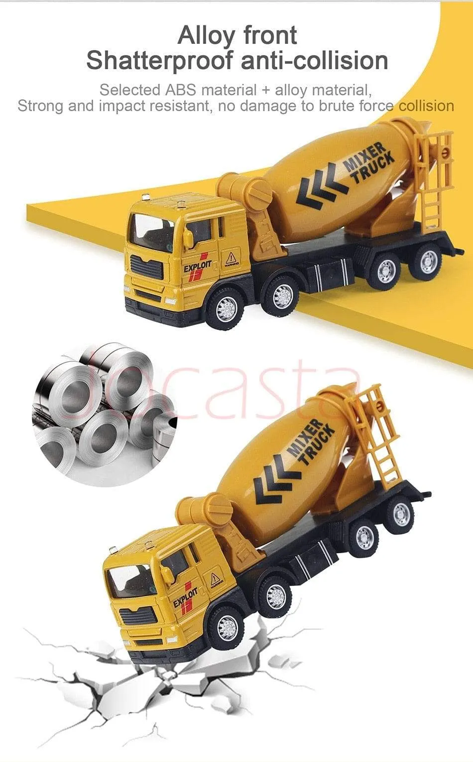 Alloy Engineering Vehicle Dump Truck Excavator Assembly Diecast Model Simulation Construction Cars Toys for Boys Children Gifts