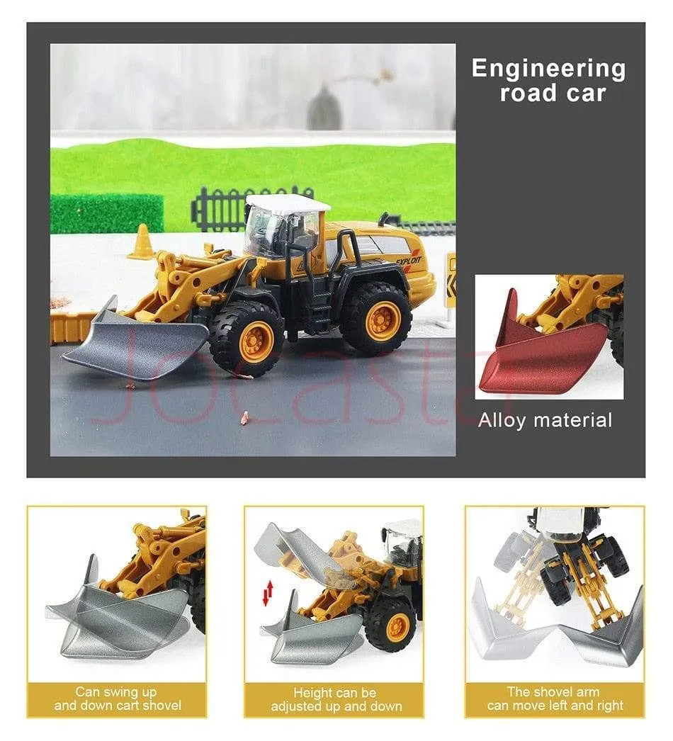 Alloy Engineering Vehicle Dump Truck Excavator Assembly Diecast Model Simulation Construction Cars Toys for Boys Children Gifts