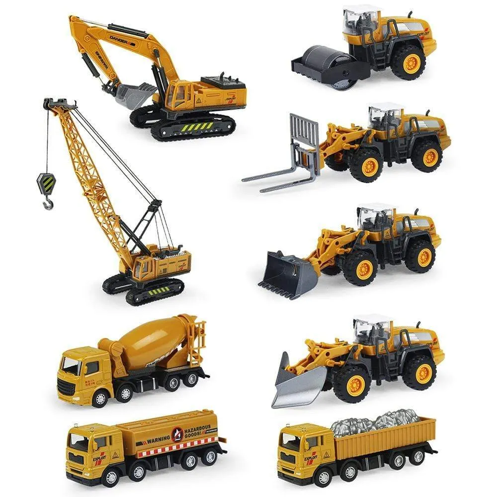 Alloy Engineering Vehicle Dump Truck Excavator Assembly Diecast Model Simulation Construction Cars Toys for Boys Children Gifts