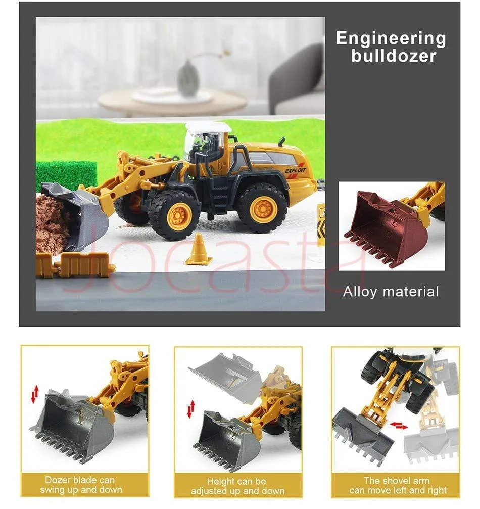 Alloy Engineering Vehicle Dump Truck Excavator Assembly Diecast Model Simulation Construction Cars Toys for Boys Children Gifts