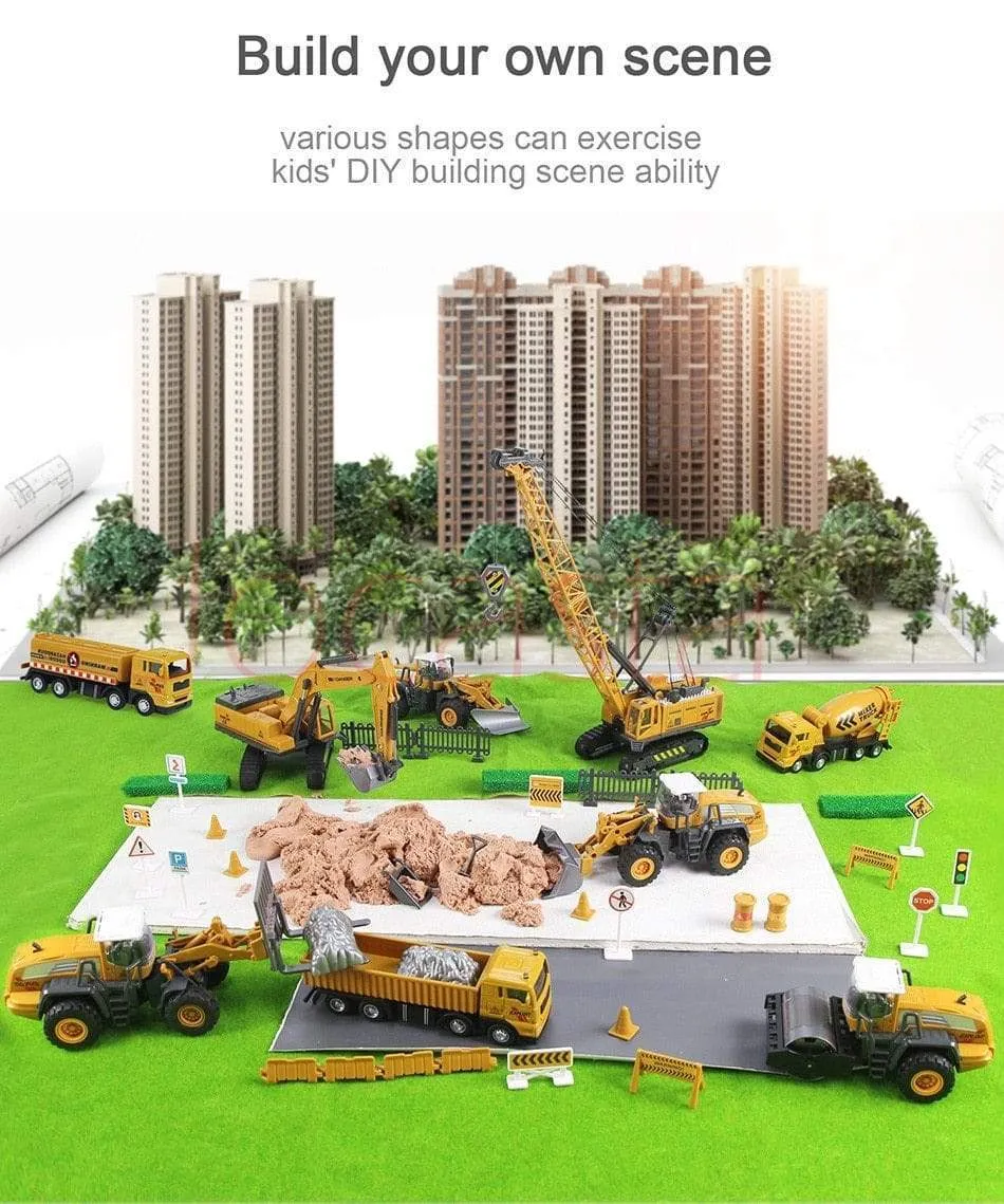Alloy Engineering Vehicle Dump Truck Excavator Assembly Diecast Model Simulation Construction Cars Toys for Boys Children Gifts