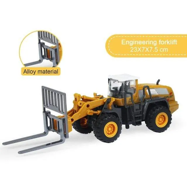 Alloy Engineering Vehicle Dump Truck Excavator Assembly Diecast Model Simulation Construction Cars Toys for Boys Children Gifts