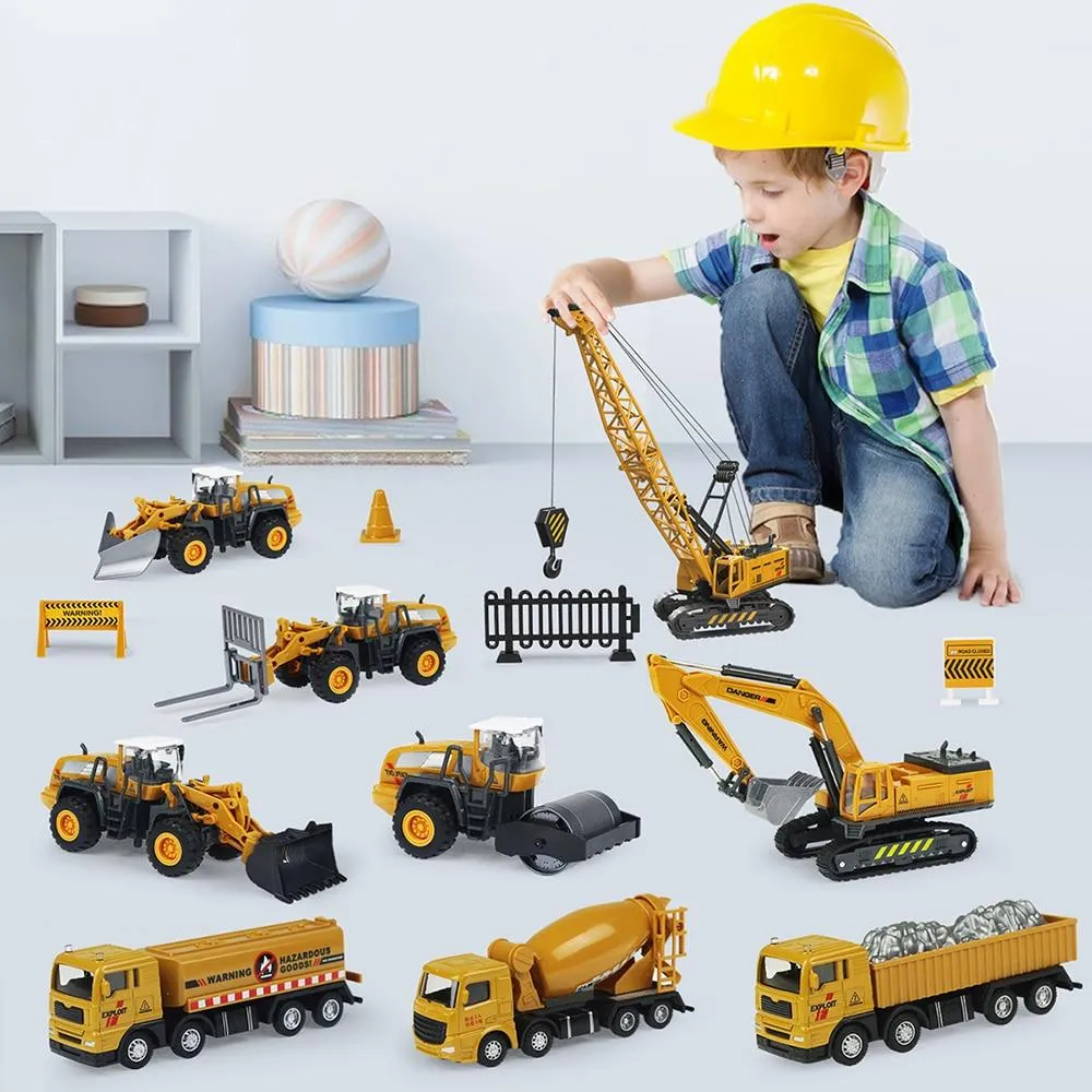 Alloy Engineering Vehicle Dump Truck Excavator Assembly Diecast Model Simulation Construction Cars Toys for Boys Children Gifts