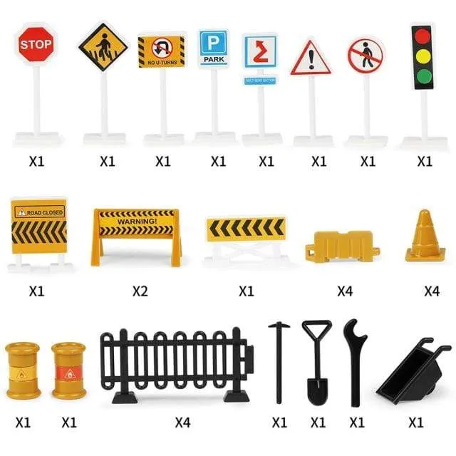 Alloy Engineering Vehicle Dump Truck Excavator Assembly Diecast Model Simulation Construction Cars Toys for Boys Children Gifts