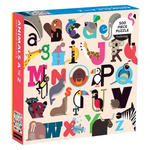 Animals A to Z 500 Piece Jigsaw Puzzle by Mudpuppy