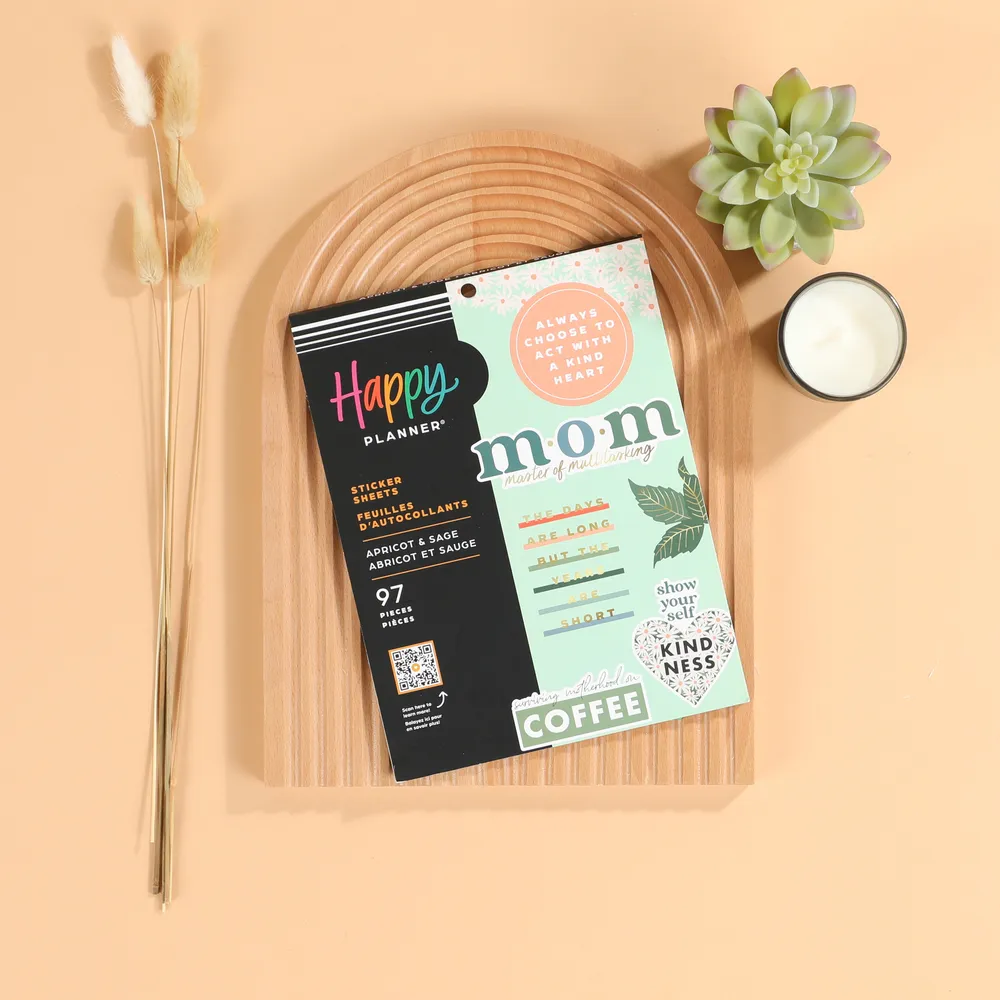 Apricot & Sage Mom - Large Value Pack Stickers
