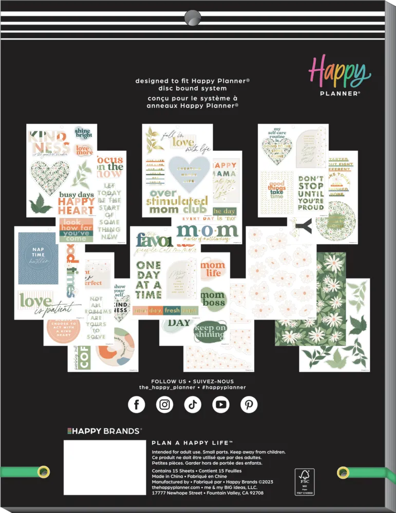Apricot & Sage Mom - Large Value Pack Stickers