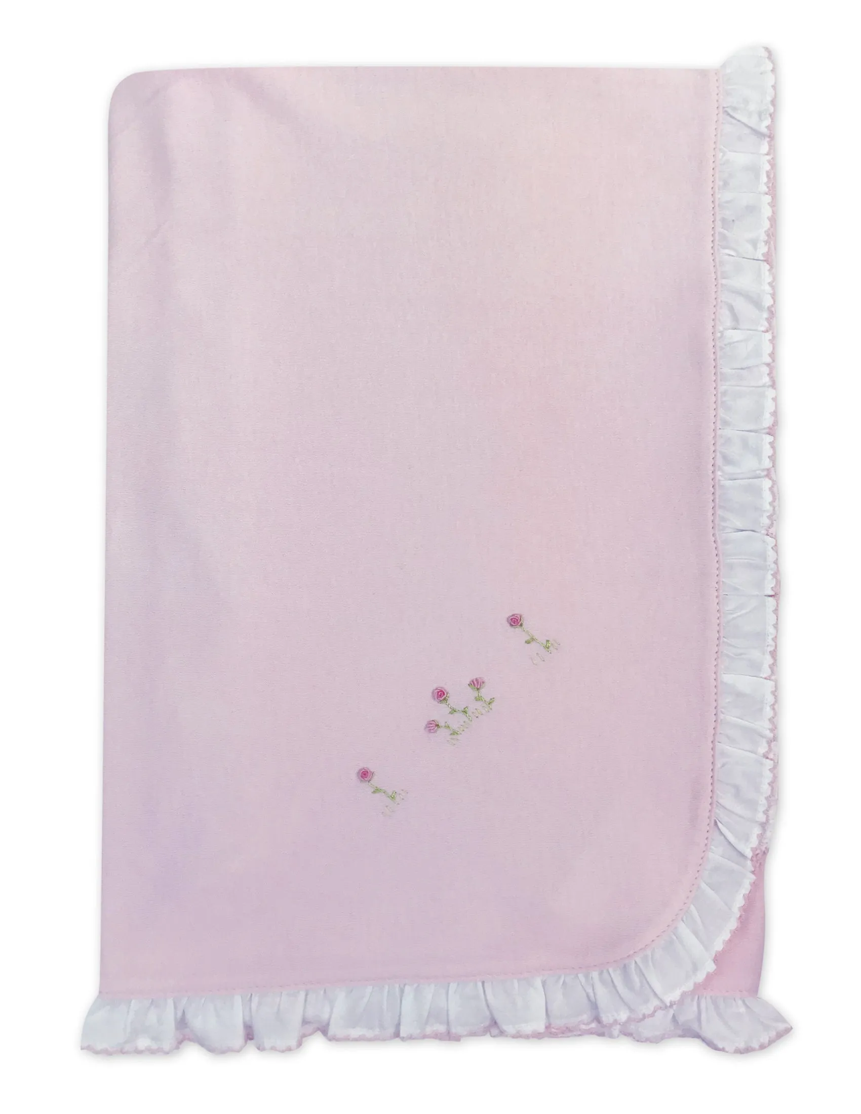 Baby Girl's Pink Rose Ruffle Blanket