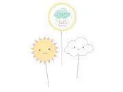 Baby Shower - 12" Sunshine Blue & Yellow Party Centerpiece Sticks