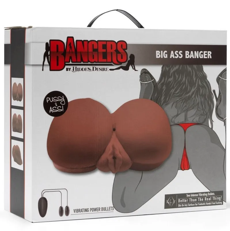 Bangers Big Ass Banger Vibrating Masturbator Brown