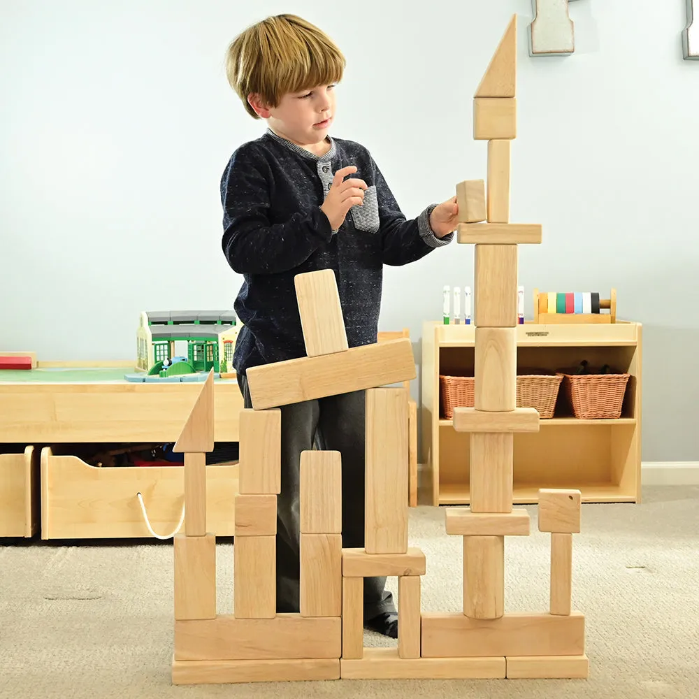 Beginner Unit Block Set | 32 Durable Hardwood Blocks