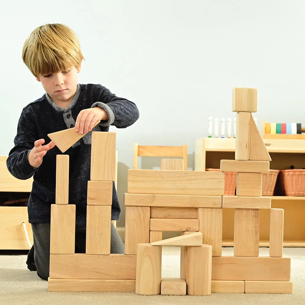 Beginner Unit Block Set | 32 Durable Hardwood Blocks