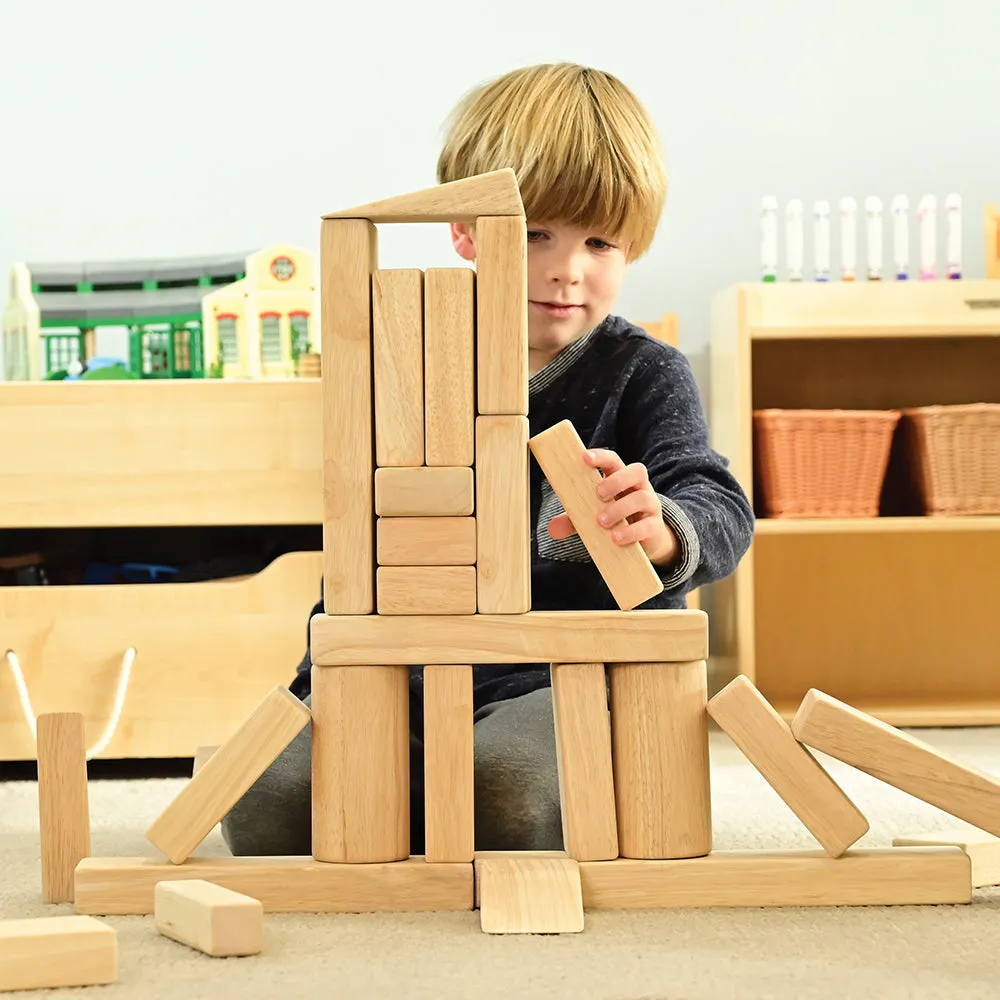 Beginner Unit Block Set | 32 Durable Hardwood Blocks