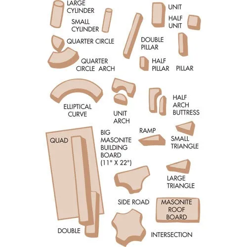 Beginner Unit Block Set | 32 Durable Hardwood Blocks