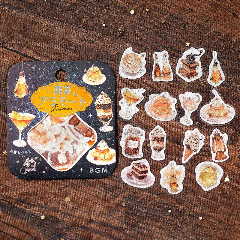 BGM Foil Stamping Flake Seal: Cafe Alamode a Space - The Starry Glow of Dusk