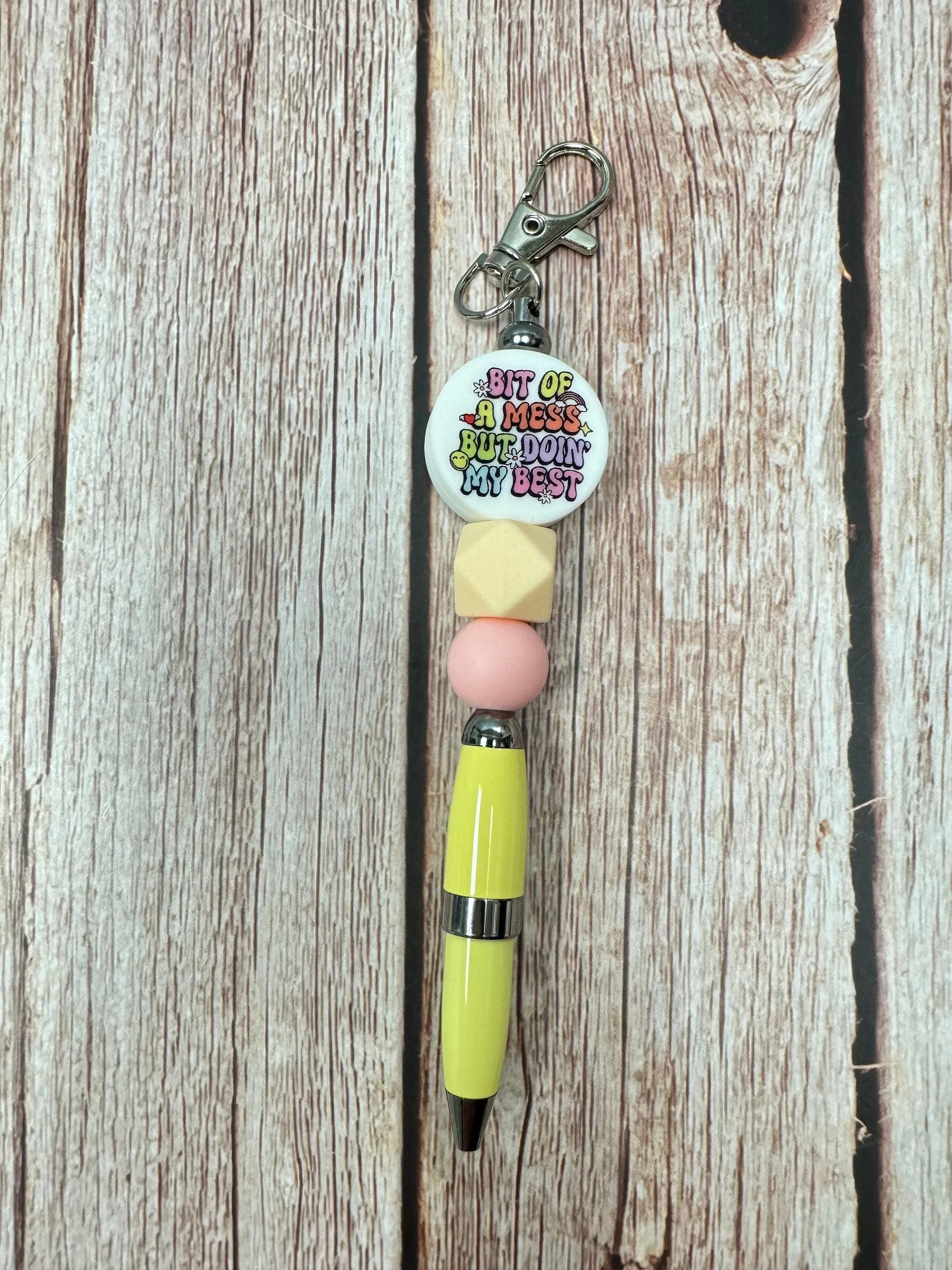 Bit of a Mess But Doing My Best Pens with Clasp - 6 Colors to Choose From