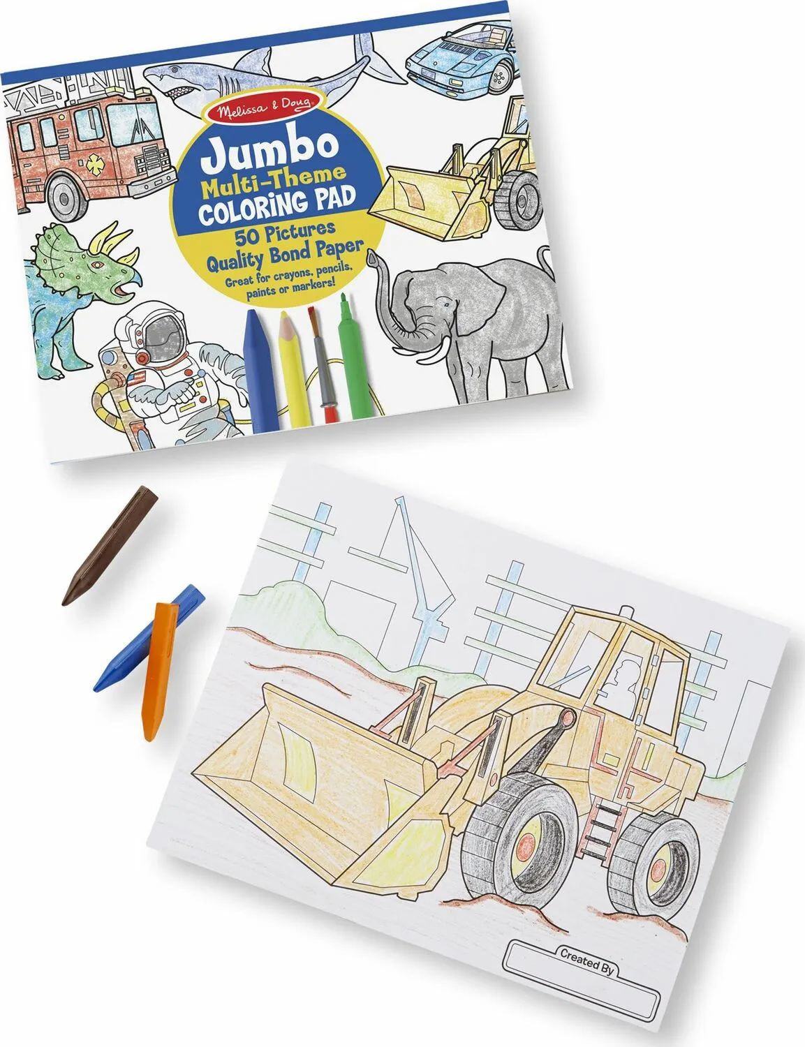 Blue Jumbo Coloring Pad