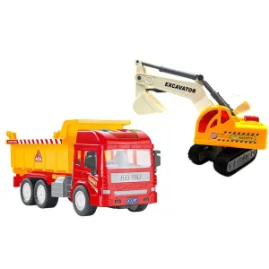 City Service 2In1 Excavator & Dumper Toy