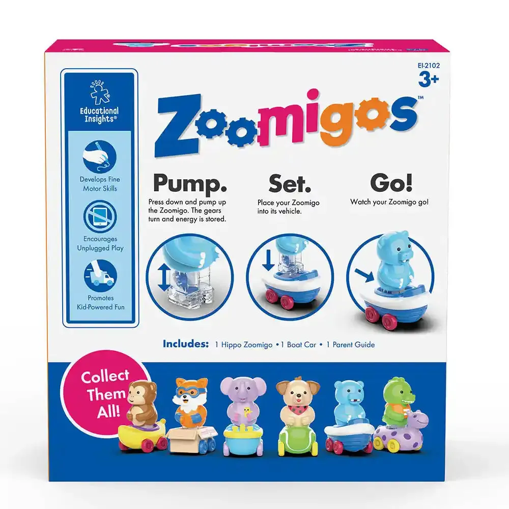Educational Insights Hippo With Rowboat Zoomer Zoomigos