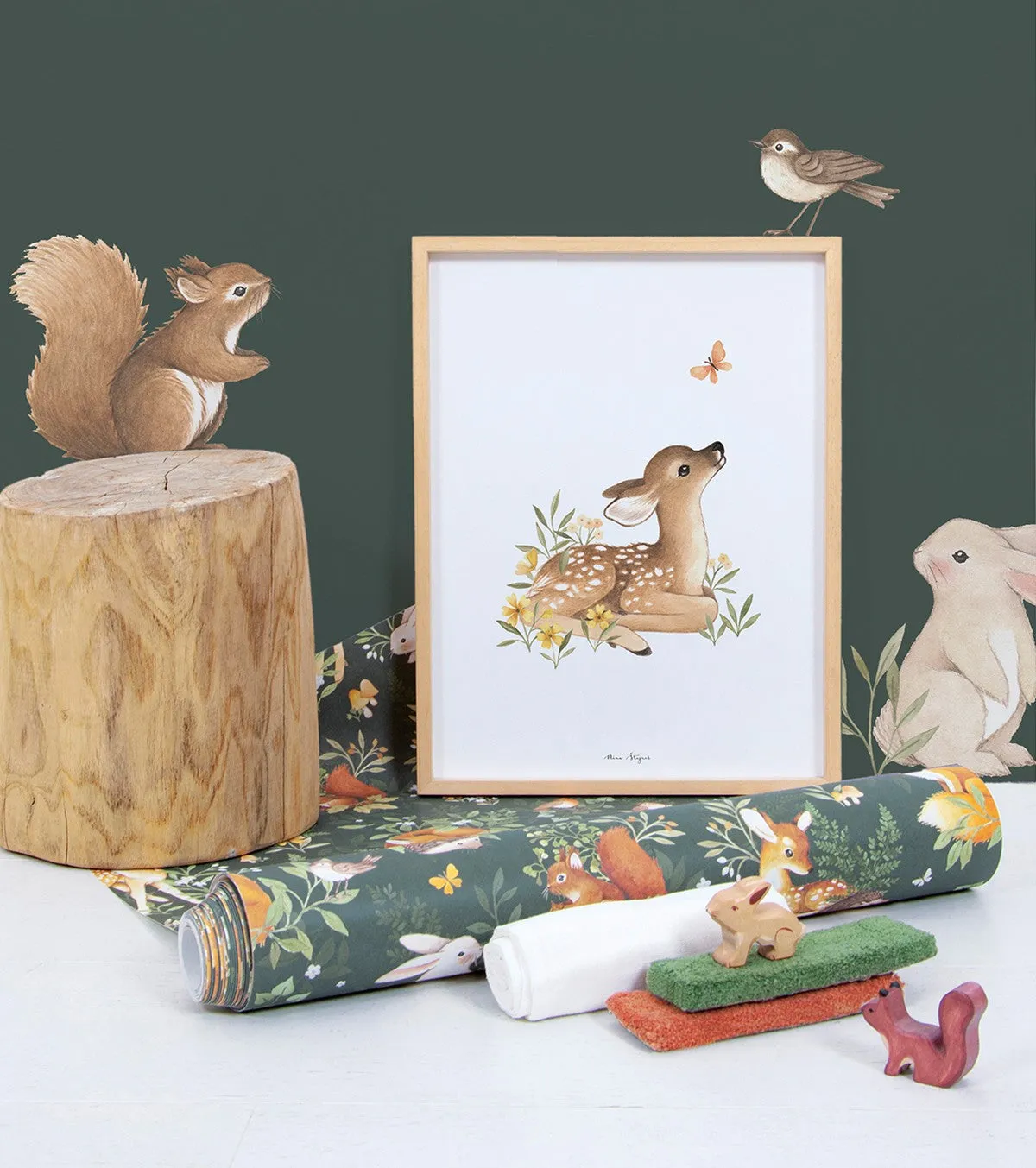 Forest - Wall Decals Murals - Rabbits