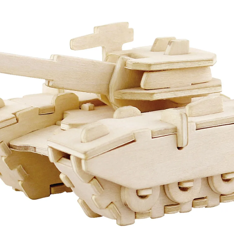 Hands Craft DIY 3D Wooden Puzzle 6 ct, Military Vehicles-JP2B6