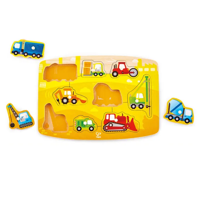 hape toys construction wooden peg puzzle