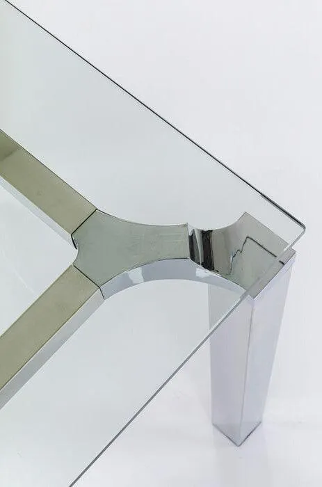 Lorenco Glass/Chrome Corner Desk