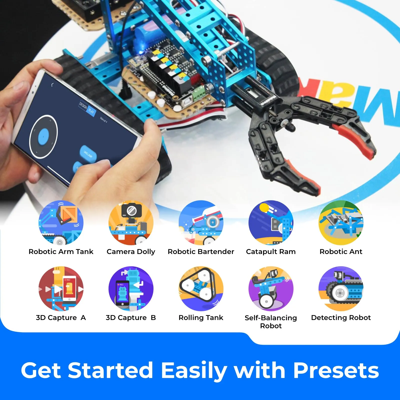 Makeblock mBot Ultimate 10 in 1 Robot Building Toys   18650 Adapter Power Supply