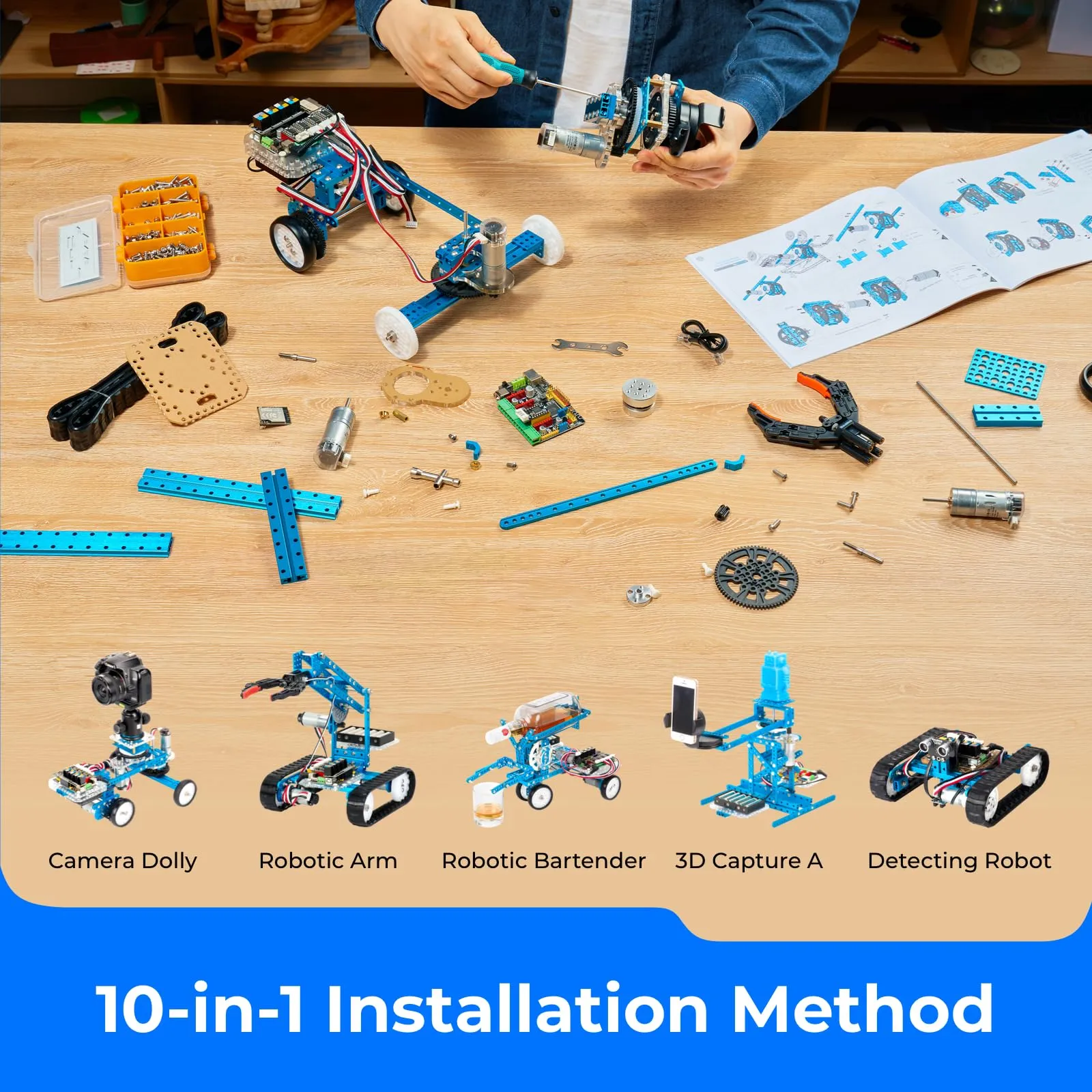 Makeblock mBot Ultimate 10 in 1 Robot Building Toys   18650 Adapter Power Supply