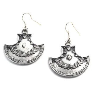 Maratha Queen Earrings Silver
