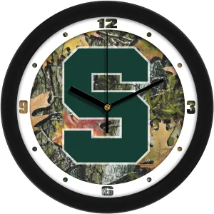 Michigan State Wall Clock - Camo