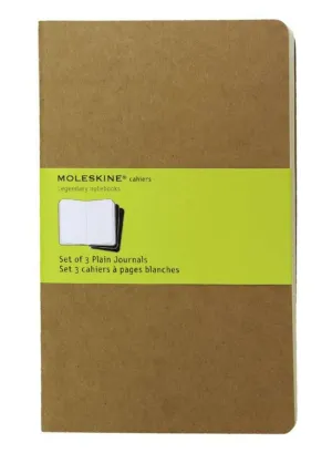 Moleskine Cashier Plain Large Size Set of 3 kraft Brown