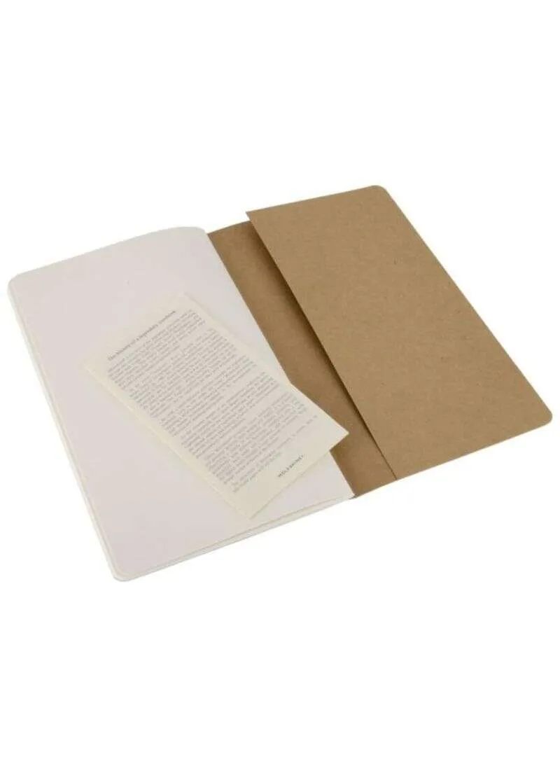 Moleskine Cashier Plain Large Size Set of 3 kraft Brown