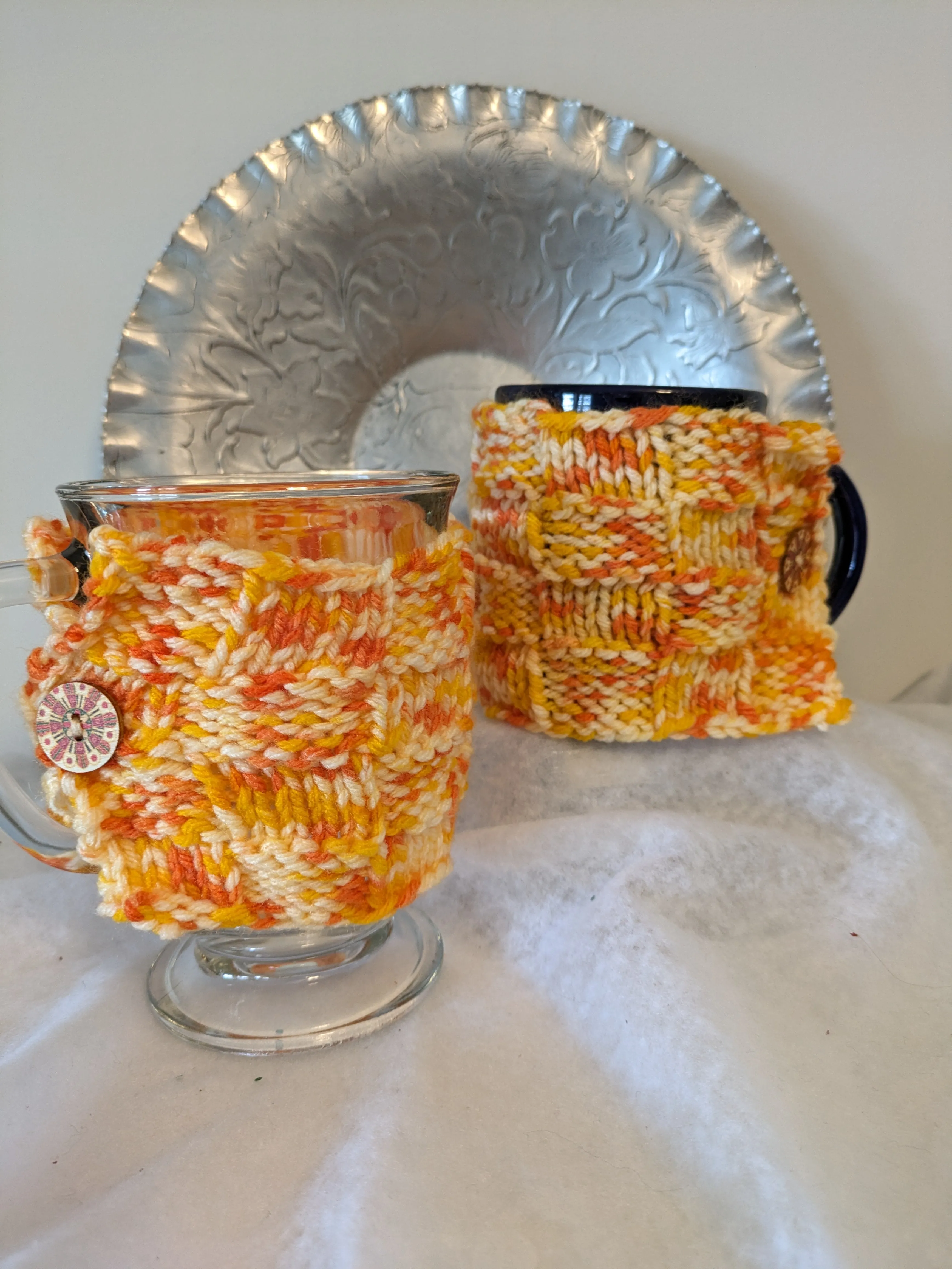 Mug Hug – Hot Sunshine – Basketweave style