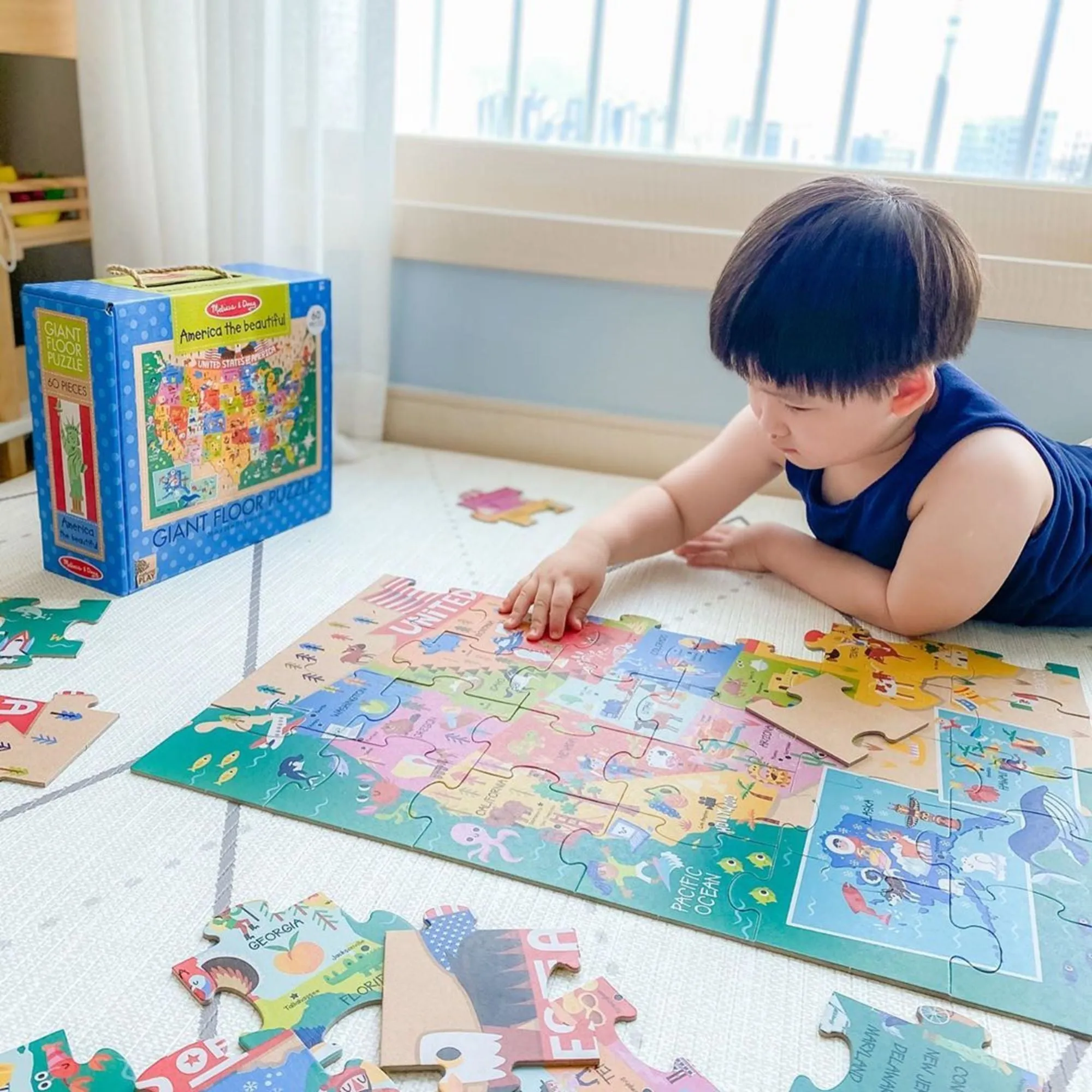 Natural Play Floor Puzzle: America the Beautiful