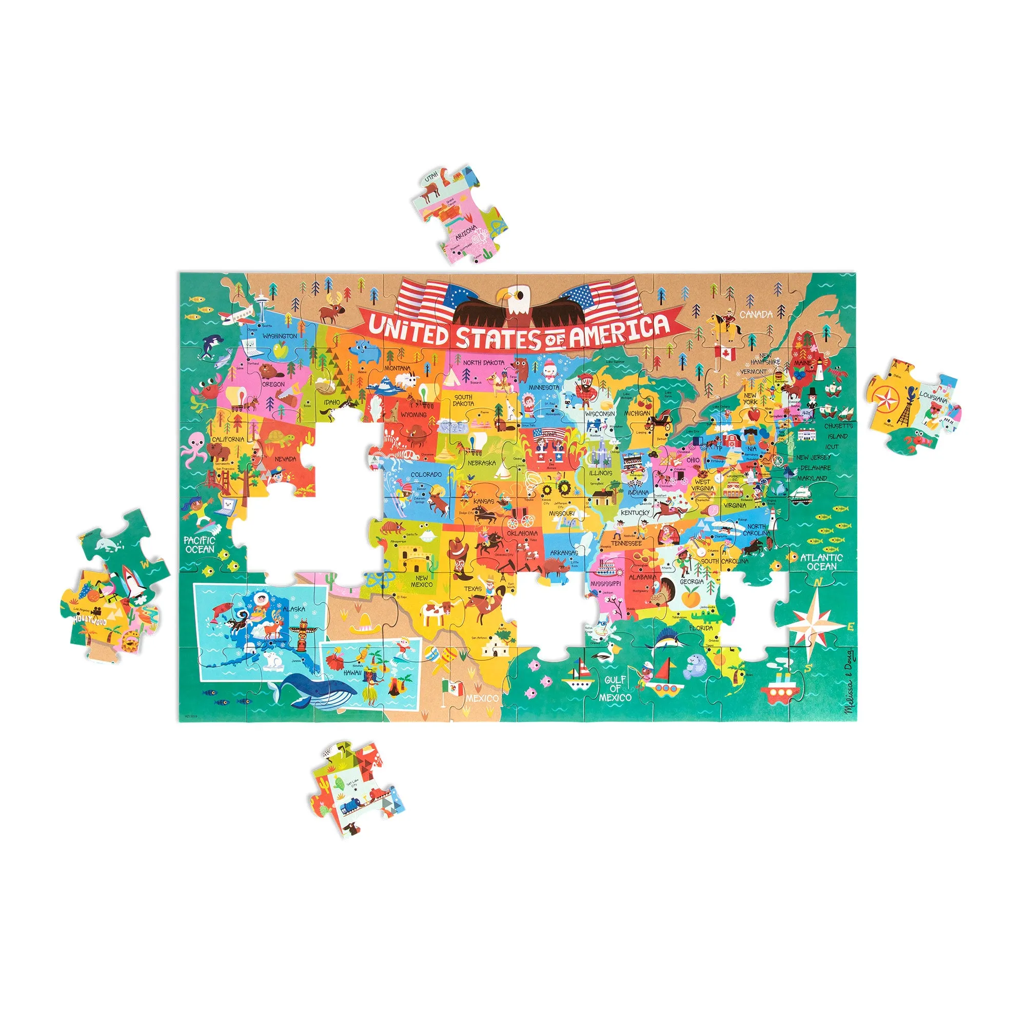 Natural Play Floor Puzzle: America the Beautiful