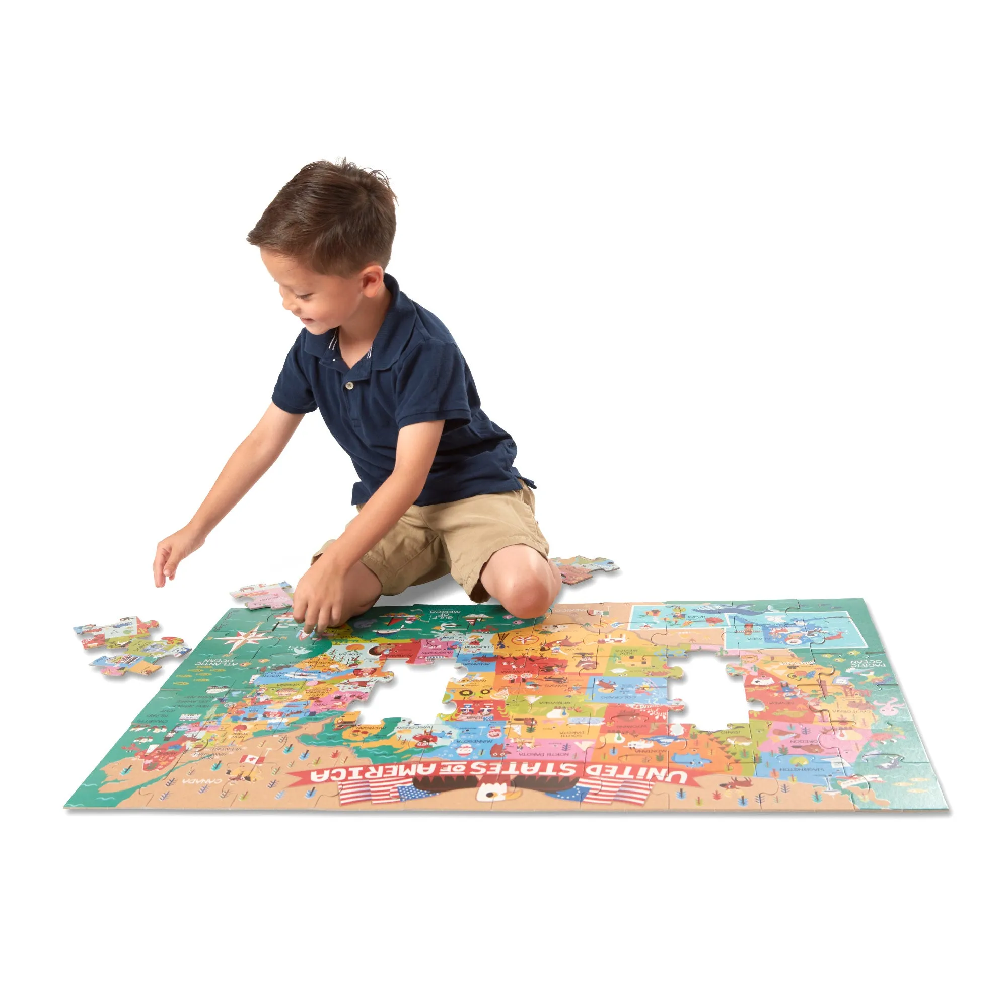 Natural Play Floor Puzzle: America the Beautiful