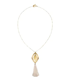 Nihira Ashram Window Necklace Gold Tassel (Jewelry)