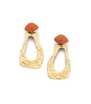 Nihira Earrings Gold Footprint (Jewelry)