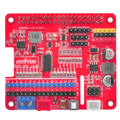 OSOYOO PWM hat for Raspberry Pi Model#2021002800