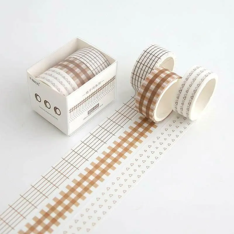 Simple Grid Washi Tape Set