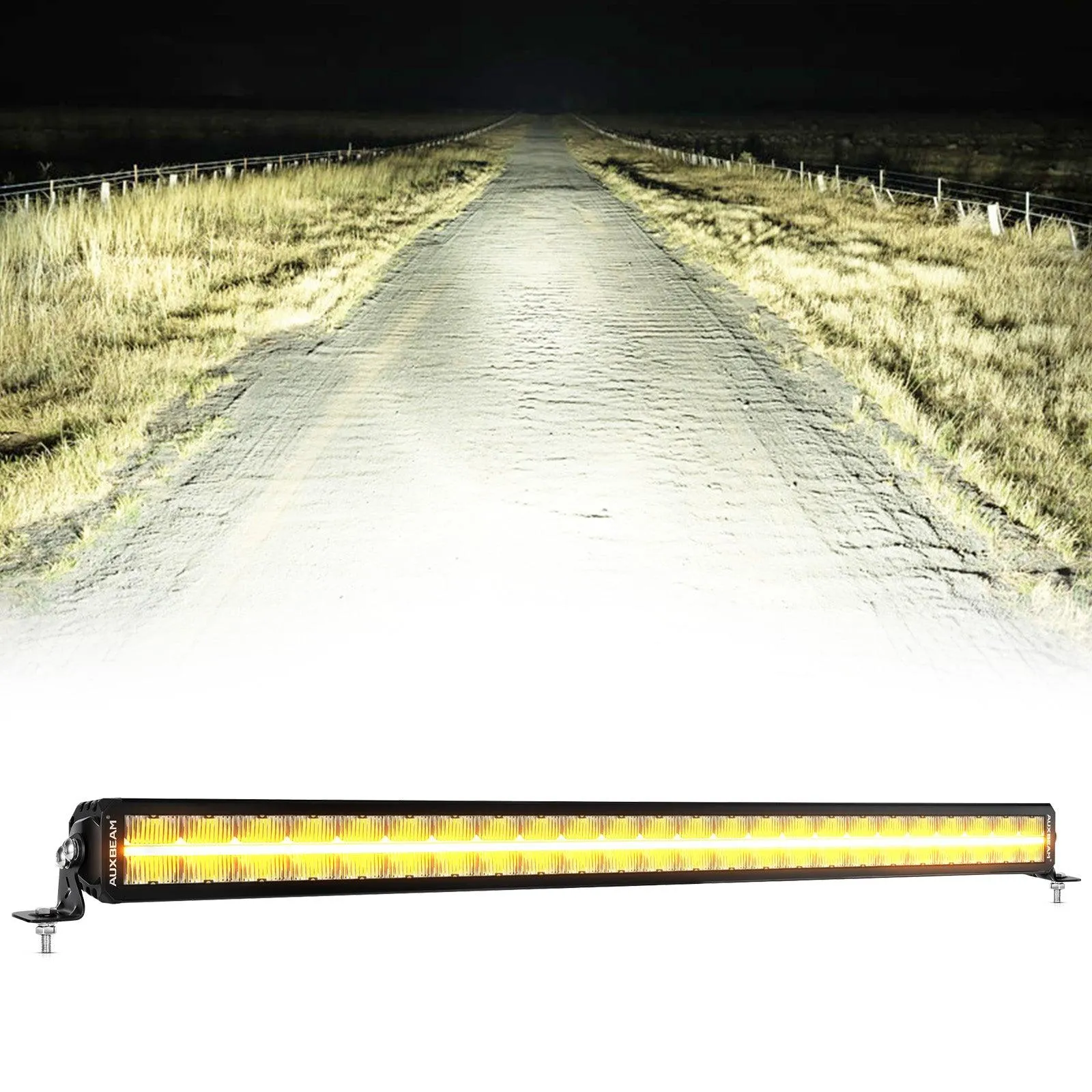 SP-DRL Series 12 Inch/22 Inch/32 Inch/42 Inch Off Road Double Row LED Light Bar With Amber&White DRL
